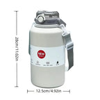 2L/ 67.63oz Large Capacity Stainless Steel Insulated Tumbler with Handle, Ice-Keeping and Thermal Straw, Sports Water Bottle