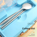 Bento Lunch Box for Kids Girls Cartoon Students Kawaii Cute Dinosaur Heated 3 Grid Sandwich Snack Food Box Special Canteen