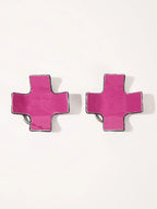 Women 1Pair Sexy Leather Cross Nipple Cover Reusable Breast Stickers Self Adhesive Nipple Pasties Nipple Covers Bra Accessories