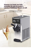 1Flavor Ice Cream Machine Commercial,Fully Automatic Soft Serve Maker with Digital Display, One TouchOperation for Home&Business