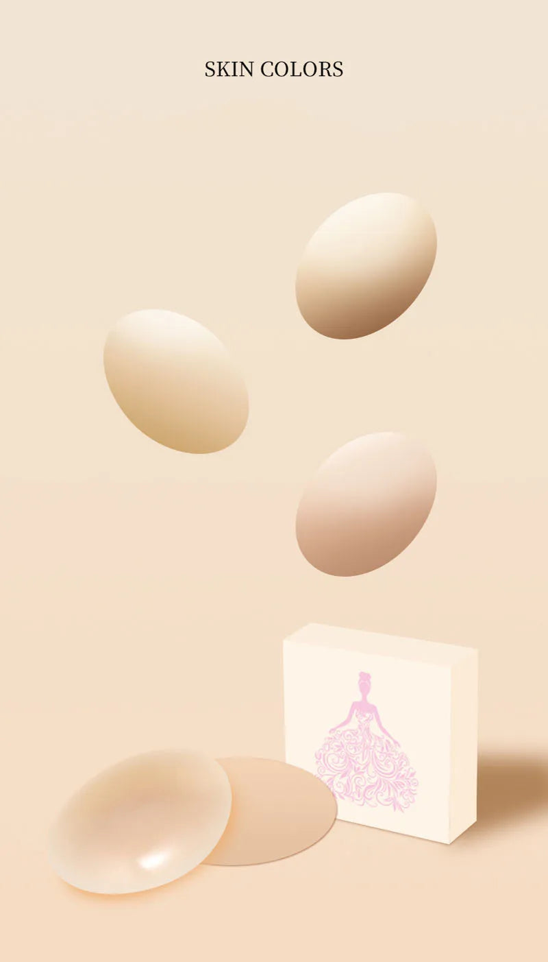 1 Pair Reusable Breast Petals Nipple Cover Invisible Petal Adhesive Strapless Backless Stick on Bra Silicone Breast Patch