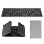 Folding Bluetooth Keyboard with Numeric Keypad Wireless Foldable Keyboard for iOS Android Windows Support 3 Devices