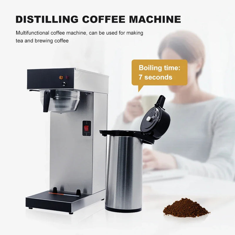 Large Capacity 2.2L Coffee Shop Appliances Coffee Brewer Multi Drink Commercial American Coffee Machine
