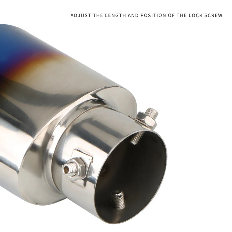 Shark belt net tail throat Stainless steel exhaust pipe Automobile exhaust pipe muffler Automobile accessories exhaust pipe