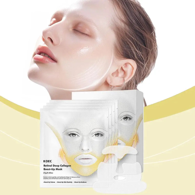 4PCS Bio-Collagen Real Deep Mask Hydrolyzed Collagen Soluble Rejuvenation Pore Shrinking Refresh Moisturizing Sheet Mask