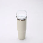 1pc-Tumbler with Handle and Straw Lid, Leakproof Tumbler Vacuum Insulated Water Bottle for Home, Office or Car, Reusable Cup