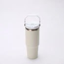 1pc-Tumbler with Handle and Straw Lid, Leakproof Tumbler Vacuum Insulated Water Bottle for Home, Office or Car, Reusable Cup