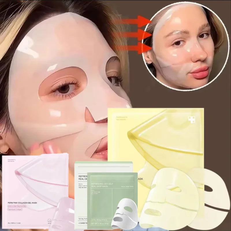 Bio-collagen Real Deep Mask Moisturizing Overnight Face Skin Care With Hydrolyzed Collagen Reverse Film Volume Peel Off Mask