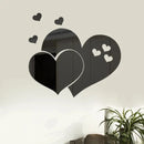 3D Acrylic Mirror Wall Stickers DIY Wall Mirrors Sticker Removable Self Adhesive Aesthetic LOVE Tiles Decals Home Decoration