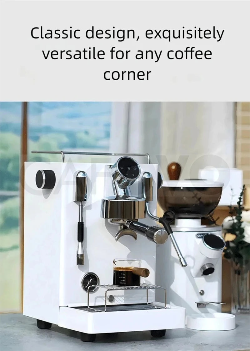 CAFOVO CM6005 Commercial Espresso Machine 3100W Dual Pump Triple Boiler PID Temperature Control 3-Hole Steam Wand Cafe Home Use