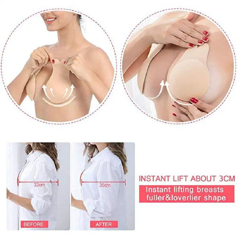 Reusable Rabbit Nipple Cover Pasties Breast Push Up Stickers Adhesive Invisible Bra Lift Tape Women Nipples Covers Silicone Pads