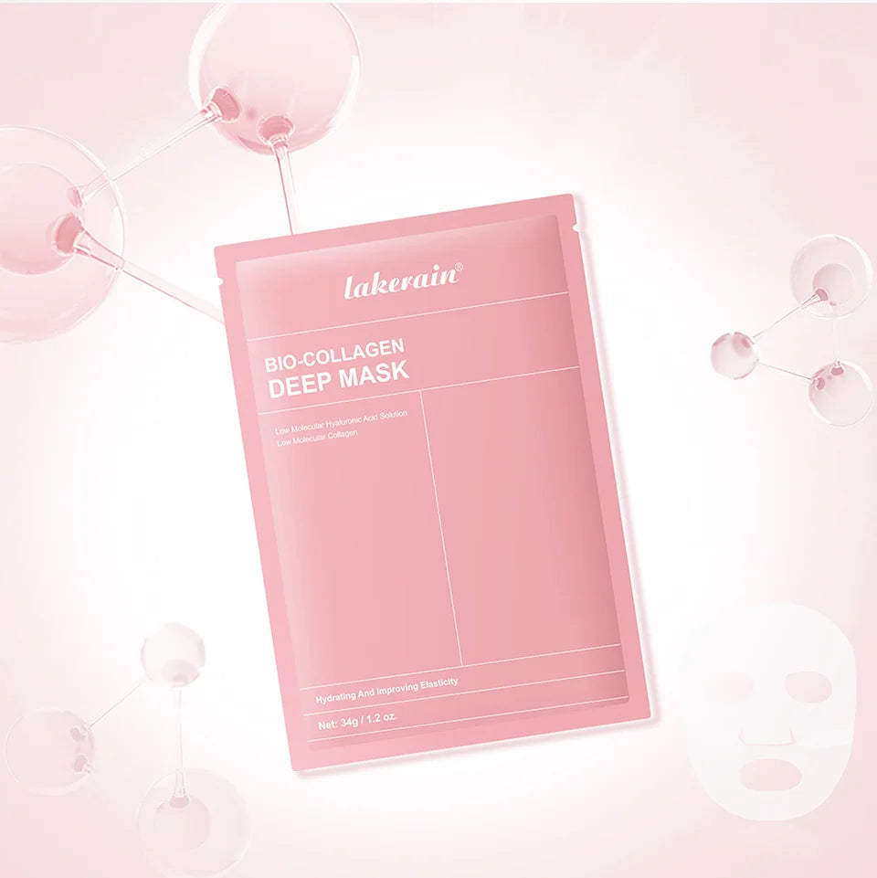 12pcs Bio-Collagen Real Deep Mask Elasticity Improvement Brighten Skin Pore Minimizing Firming Radiance Anti-Aging Skincare