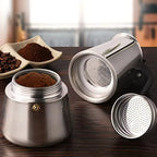 Moka Pot Machine Mocha Latte Pot Stainless Steel Mocha Espresso Coffee for Office Kitchen Italian Coffee Maker 2/4/6/9/12 Cups