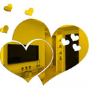 3D Acrylic Mirror Wall Stickers DIY Wall Mirrors Sticker Removable Self Adhesive Aesthetic LOVE Tiles Decals Home Decoration