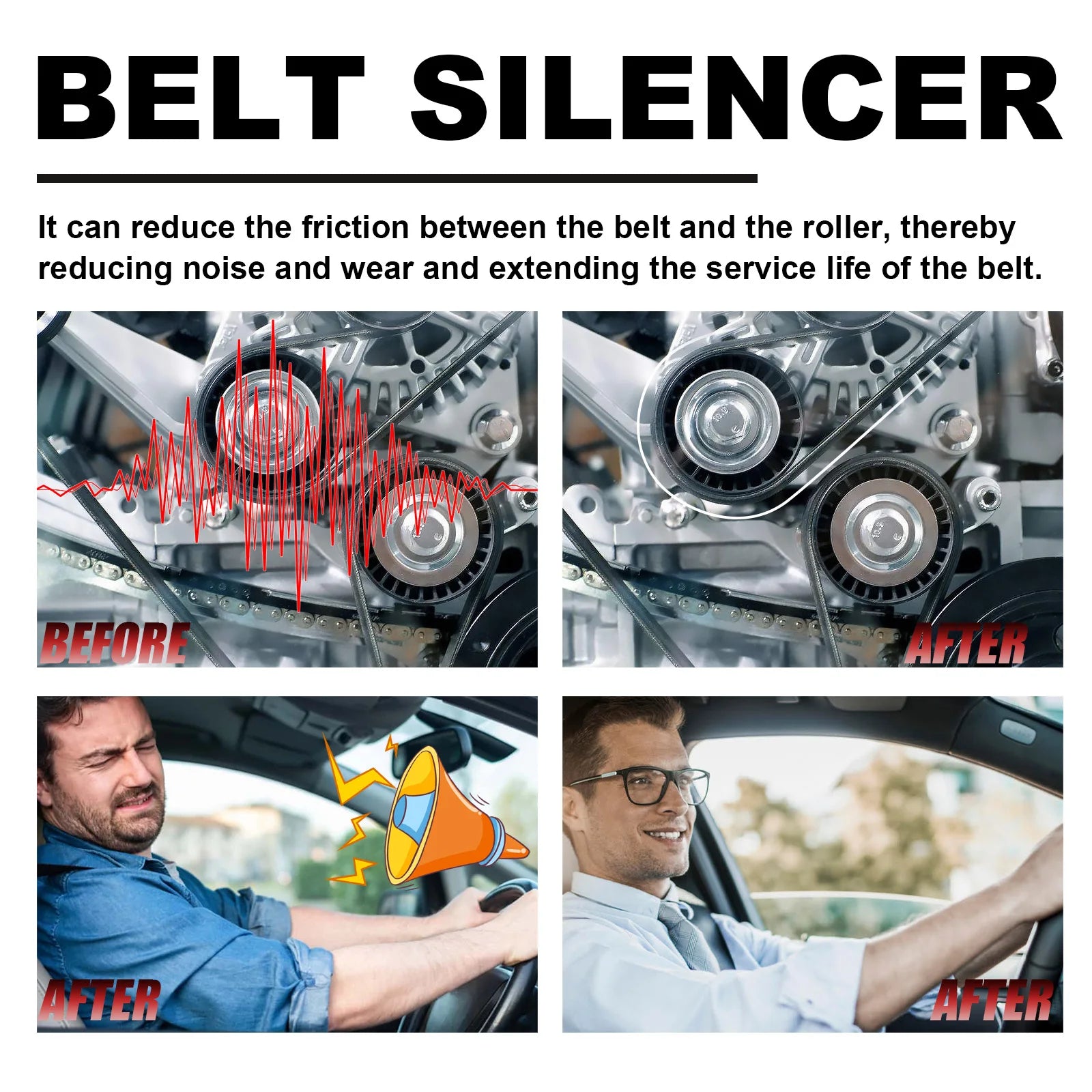 100/200/300ml Automobile engine belt silencer Automobile engine belt squeak elimination maintenance lubricant