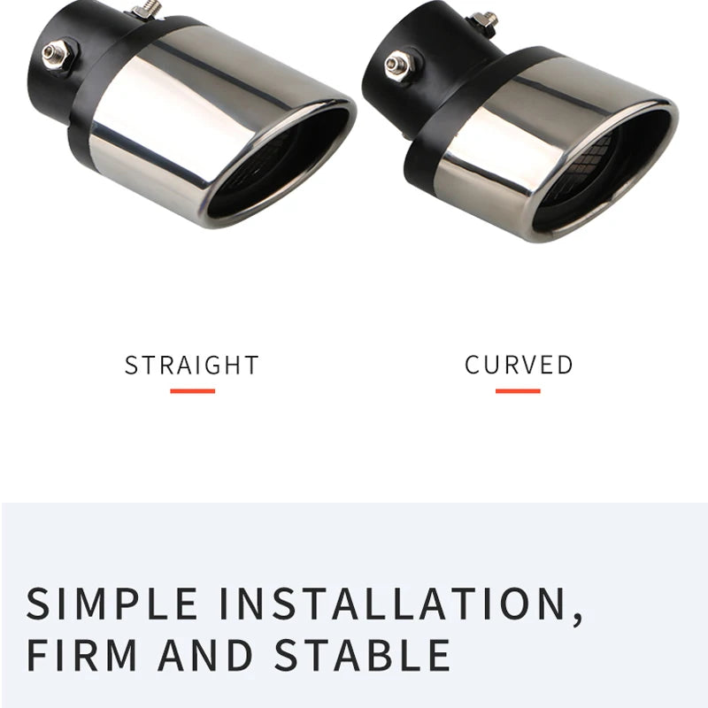 Shark belt net tail throat Stainless steel exhaust pipe Automobile exhaust pipe muffler Automobile accessories exhaust pipe