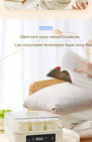 220V Automatic Yogurt Maker with 9 Jars, Perfect for Homemade Pickles, Natto, and Sake, Large Capacity A