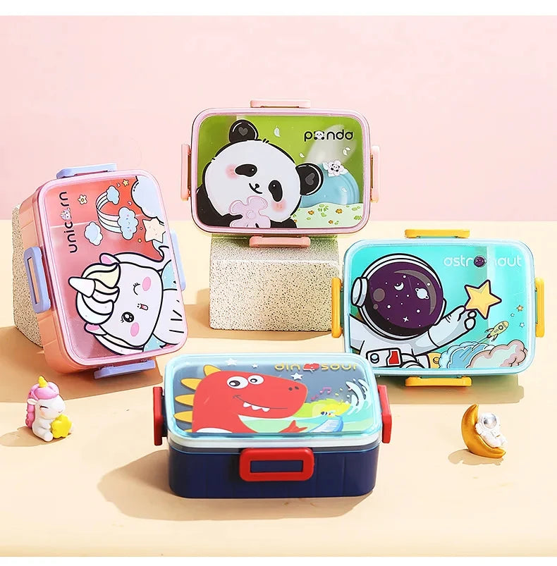 Cute Lunch Box for Kids Girls Boys With Compartments Bento Lunchbox School Child Leakproof Children's Food Snack Boxes New 2025