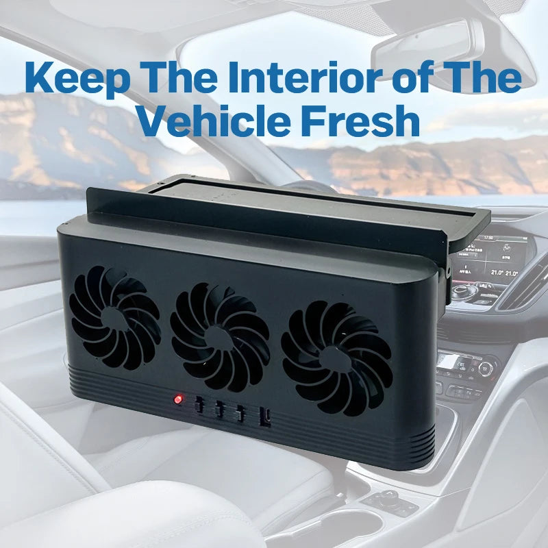 Automobile Exhaust Fan Heat Dissipation Smoke Exhaust Oxygen Cycle Intelligent Tri-Mode Exhaust Fan Automobile Supplies