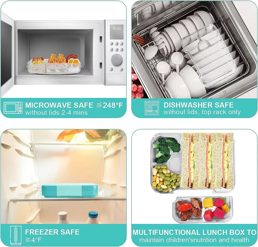 Bento Lunch Box for Kids: BPA Free Kids Bento Box Toddler Lunch Box for Daycare or School