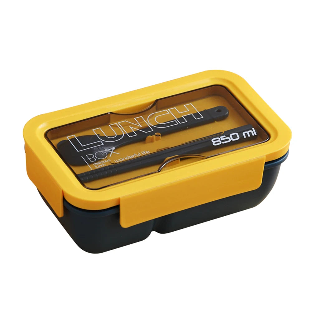 Microwaveable Lunch Box Divided Non-flavored Bento Box Japanese-style Student Adult Office Lunch Box with Meal