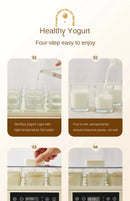 220V Automatic Yogurt Maker with 9 Jars, Perfect for Homemade Pickles, Natto, and Sake, Large Capacity A