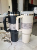 40 oz tumbler with handle and straw | Cup holder for travel | Insulated stainless steel cup | BPA- free |