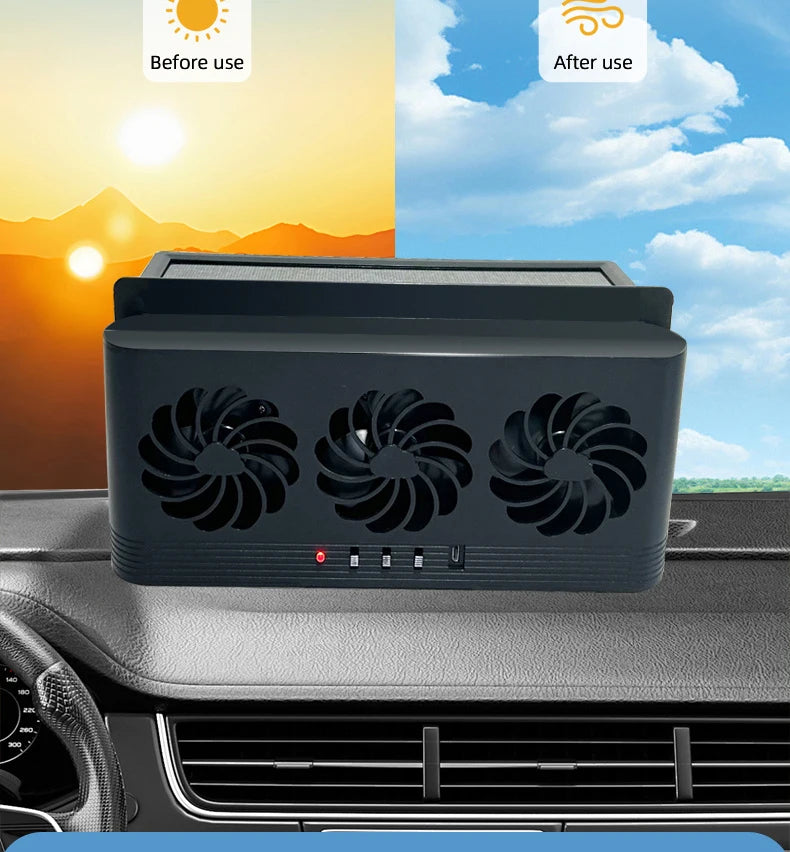 Automobile Exhaust Fan Heat Dissipation Smoke Exhaust Oxygen Cycle Intelligent Tri-Mode Exhaust Fan Automobile Supplies