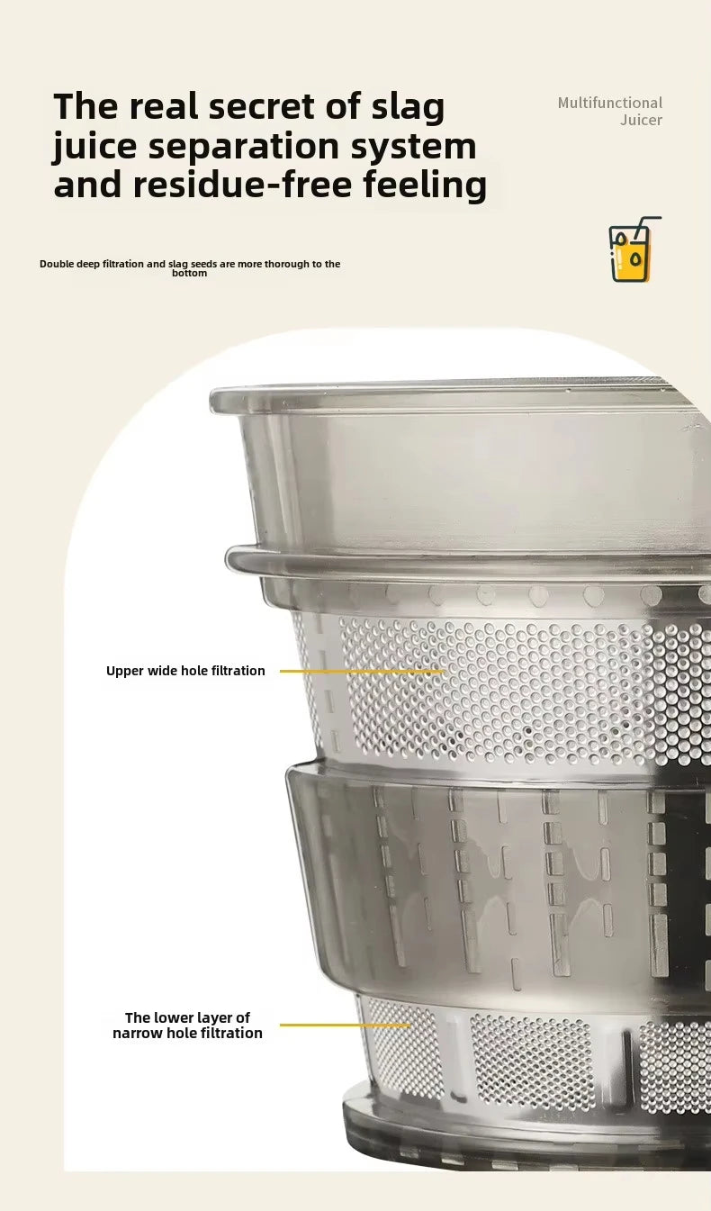 Automatic Small-Sized Multifunctional Electric Soy Milk & Juice Maker for Home, with Juice and Pulp Separation