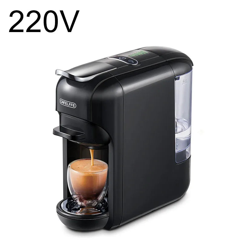 5-in-1 capsule coffee machine, fully automatic small household coffee machine, 7-speed water level hot and cold Italian style ca