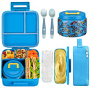 Bento Lunch Box for Kids With 8oz insulated vacuum food jar, Lunch bag, ice pack, and bendable fork&spoon, Leak-proof
