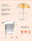 500ml Automatic Italian Ice Cream Machine Maker Mini Roll Soft Serve Hard Household Full Sorbet Fruit Dessert 220V