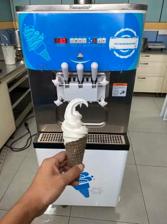 Oceanpower Commercial Table Top Three Flavors Soft Serve Ice Cream Machine Maker NE1430