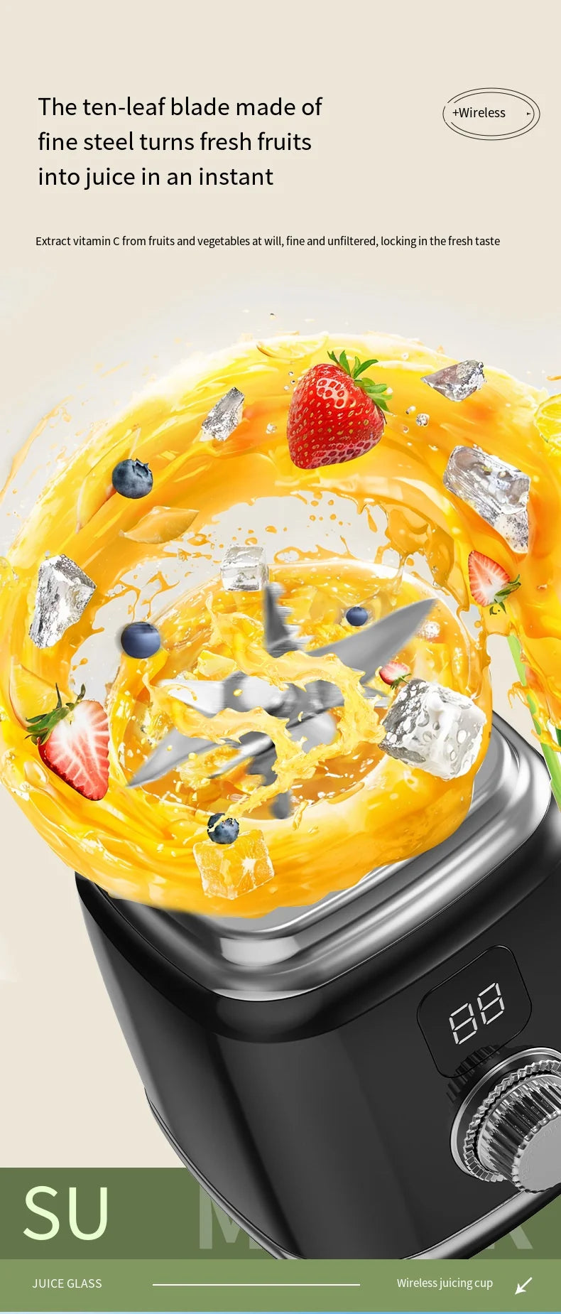 Portable Electric Juicer Blender 600ml USB Charging Fruit Smoothie Maker Lemon Orange Juicing Cup Compact Kitchen Appliance