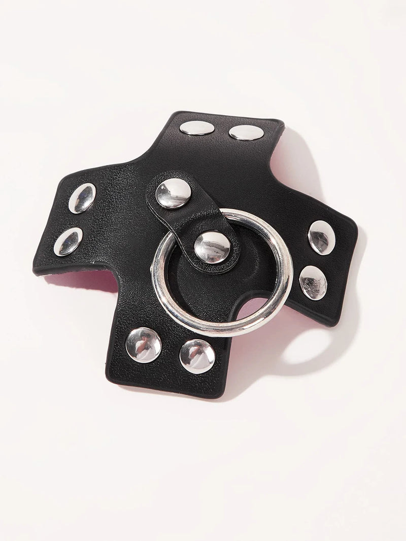 Women 1Pair Sexy Leather Cross Nipple Cover Reusable Breast Stickers Self Adhesive Nipple Pasties Nipple Covers Bra Accessories