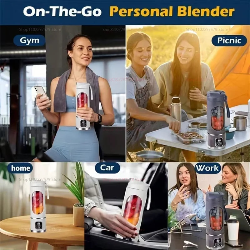 Portable Mini Electric Blender USB Rechargeable Smoothie Juicer Milkshake Maker For Fresh Fruit Orange Juice And On-The-Go Use
