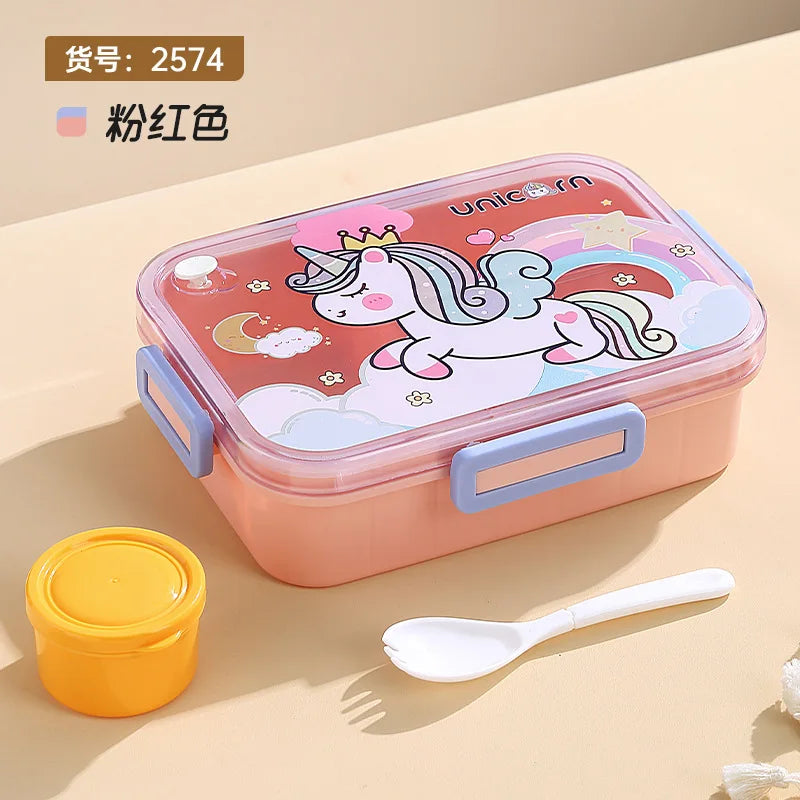 Cute Lunch Box for Kids Girls Boys With Compartments Bento Lunchbox School Child Leakproof Children's Food Snack Boxes New 2025