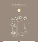 5-in-1 capsule coffee machine, fully automatic small household coffee machine, 7-speed water level hot and cold Italian style ca