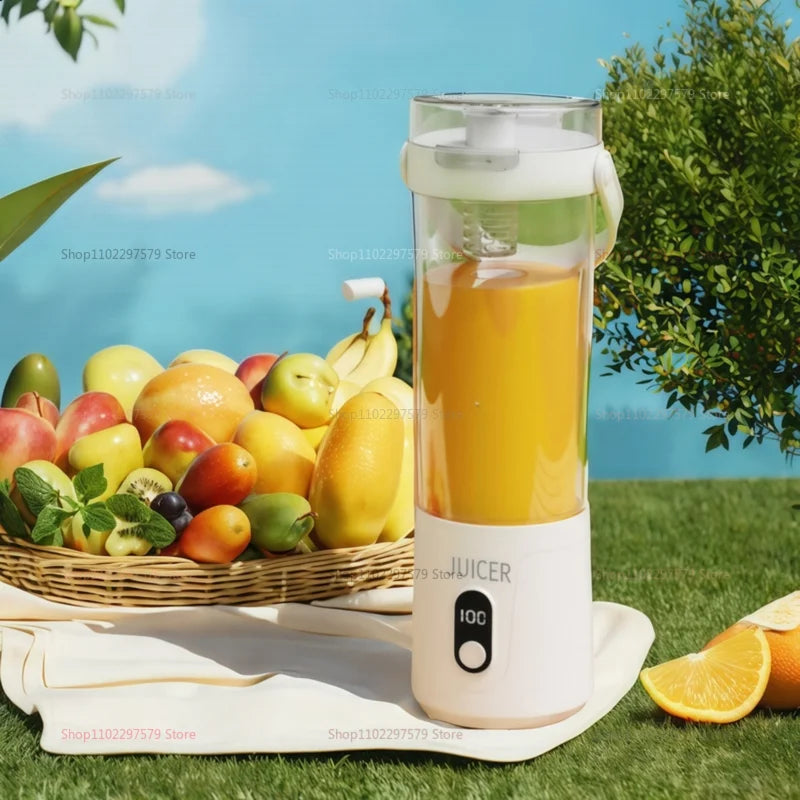 Portable Blender 600ML Household/outdoor  Electric Juicer Rechargeable USB Smoothie Maker Personal Fruit Mixer for Fresh Fruit
