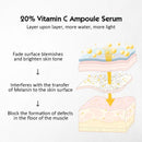 20% Vitamin C Ampoule Serum Set  Moisturising Whitening Wrinkle Reducing Anti-Ageing Serum Face Beauty Skin Care