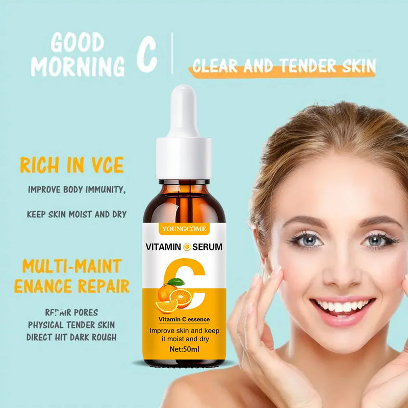2pcs Vitamin C and retinol fortified serum rich in VC,keep skin hydrated and smooth,smooth fine lines and wrinkles,delicate skin