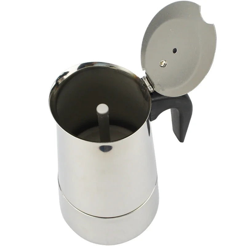 2/4/6/9 Cups Stainless Steel Coffee Maker Moka Pot Espresso Maker Cups Latte Percolator Stove Top Espresso Pot