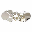 26pcs Round Acrylic Mirror Stickers - Self-Adhesive Removable Bathroom/Kitchen Wall Decor, Shatterproof Tile Art for Ceramic