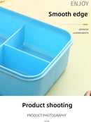 Bento Lunch Box for Kids Girls Cartoon Students Kawaii Cute Dinosaur Heated 3 Grid Sandwich Snack Food Box Special Canteen