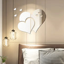 3D Acrylic Mirror Wall Stickers DIY Wall Mirrors Sticker Removable Self Adhesive Aesthetic LOVE Tiles Decals Home Decoration
