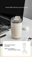 Tumbler Thermos Mug Milky White Coffee Mug Car Thermos Water Bottle Travel Stainless Steel Vacuum Bottle Drinking Jug