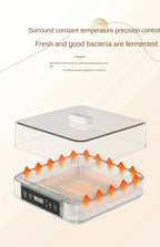 220V Automatic Yogurt Maker with 9 Jars, Perfect for Homemade Pickles, Natto, and Sake, Large Capacity A