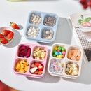 Bento Snack Boxes | Meal Prep Container 4-Section | With Lid 4-Compartment Lunchable Container Reusable For Desserts Nuts