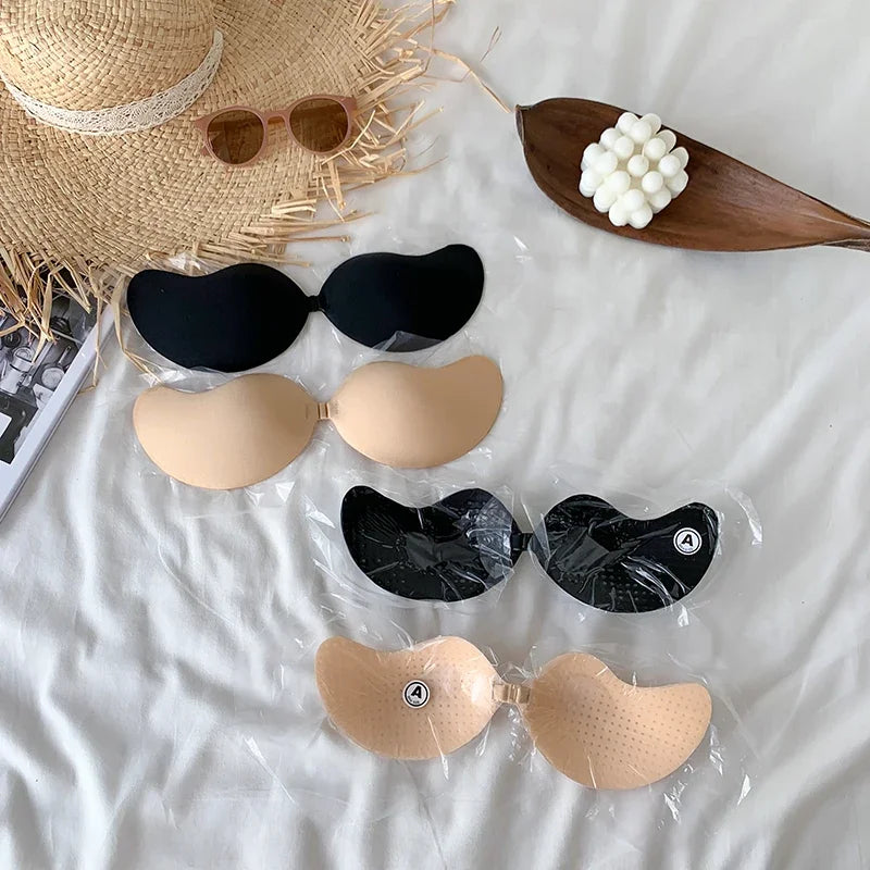 Reusable Silicone Nipple Cover Self Adhesive Invisible Push Up Bra Pasties Stickers Mango Breast Strapless Bras Women Underware