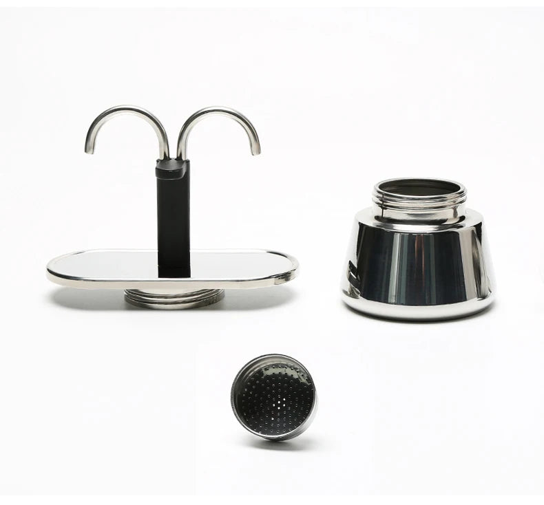 1 2 4Cups Espresso Coffee Maker Stainless Steel Mini Moka Pot With Unique Design